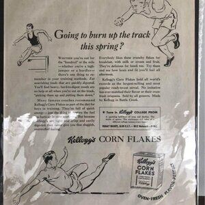 Original Kellogg's Corn Flakes Print Ad “The American Boy” Track